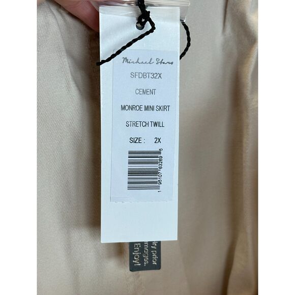 Michael Stars Women's SFDBT32X Plus Size 2X Monroe Stretch Twill Mini Skirt NWT - Picture 8 of 9